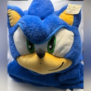 Sonic the Hedgehog Kids Plush Head Blanket Throw